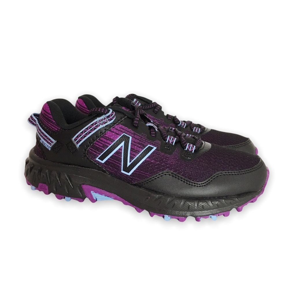New Balance Women's 410 V6 Trail Running Shoe Sneaker Black Purple Blue Size 5.5